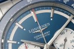 Longines Conquest Chronograph – Men's Stainless Steel Automatic Watch with Champagne Dial, Black Rubber Strap, and Tachymeter Bezel - 图片 4