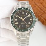 Longines HydroConquest – Men's Stainless Steel Automatic Chronometer Watch with Black Dial, Rotating Bezel, and Date Window - 图片 9