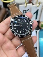 Longines HydroConquest – Men's Stainless Steel Automatic Chronometer Watch with Black Dial, 24-Hour Bezel, and Brown Leather Strap - 图片 3