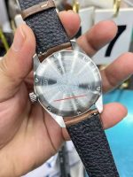 Longines HydroConquest – Men's Stainless Steel Automatic Chronometer Watch with Black Dial, 24-Hour Bezel, and Brown Leather Strap - 图片 5