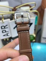 Longines HydroConquest – Men's Stainless Steel Automatic Chronometer Watch with Black Dial, 24-Hour Bezel, and Brown Leather Strap - 图片 6