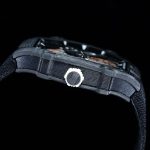 Richard Mille-Style Luxury Skeleton Watch – Carbon Fiber Case, Visible Tourbillon Movement, Black Fabric Strap - 图片 5