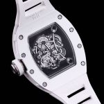 Richard Mille-Style Luxury Skeleton Watch – White Ceramic Case, Full Skeleton Movement, Black Dial - 图片 8