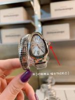 "Bvlgari Serpenti – Women's Stainless Steel Diamond Bracelet Watch with Mother-of-Pearl Dial, Ruby Crown, and Swiss 762 Movement  " - 图片 7