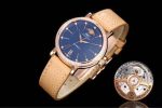 IWC Schaffhausen Women's Automatic Watch with Blue Dial, Moon Phase & Diamond Bezel – Elegant Swiss Timepiece