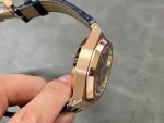 Audemars Piguet Royal Oak – Men's Blue Tapisserie Dial with 18K Rose Gold Case and Leather Strap, Automatic Chronograph - 图片 5