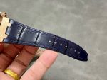 Audemars Piguet Royal Oak – Men's Blue Tapisserie Dial with 18K Rose Gold Case and Leather Strap, Automatic Chronograph - 图片 9
