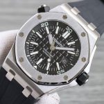 Audemars Piguet Royal Oak Offshore – Men's Black Dial with Stainless Steel Case and Rubber Strap, 300m Water Resistance - 图片 4