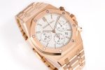 Audemars Piguet Royal Oak – Men's White Dial Chronograph with 18K Rose Gold Case and Integrated Bracelet, Automatic Movement - 图片 6