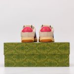 Gucci Beige Sneakers – Pink GG Monogram, Blue & Orange Web Stripe, Vintage Sole, Original Box & Dust Bag - 图片 6