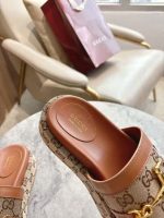 Gucci D-Logo Slide Sandals – Multiple Colors Available, Monogram & Solid Options, Original Box & Dust Bag - 图片 5