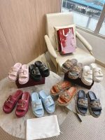 Gucci D-Logo Slide Sandals – Multiple Colors Available, Monogram & Solid Options, Original Box & Dust Bag