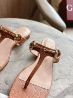Gucci Brown Monogram T-Strap Sandals – Embossed GG Pattern, Metal Horsebit Buckle, Original Box & Dust Bag - 图片 6