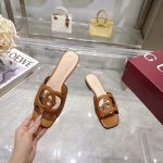 Gucci Brown Leather Slides – Iconic Interlocking GG Cut-Out, Square Toe, Original Box & Dust Bag - 图片 7