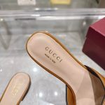 Gucci Brown Leather Slides – Iconic Interlocking GG Cut-Out, Square Toe, Original Box & Dust Bag - 图片 4