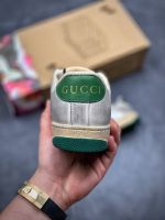 Gucci Vintage-Style Sneakers – Beige Suede & White Perforated Panel, Signature Web Stripe, Original Box & Dust Bag - 图片 8