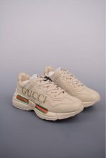 Gucci Beige Chunky Sneakers – Oversized Logo, Signature Web Stripe, Original Box & Dust Bag - 图片 2
