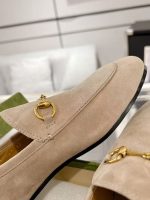 Gucci Beige Suede Loafers – Iconic Horsebit Buckle, Premium Leather, Original Box & Dust Bag - 图片 4