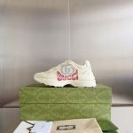 Gucci Rhyton Sneakers – White Leather, Gradient Logo, Chunky Sole, Original Box & Dust Bag - 图片 6