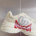 Gucci Rhyton Sneakers – White Leather, Gradient Logo, Chunky Sole, Original Box & Dust Bag - 图片 3