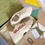 Gucci Rhyton Sneakers – White Leather, Gradient Logo, Chunky Sole, Original Box & Dust Bag - 图片 7