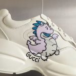 Gucci Rhyton Sneakers – White Leather, Gradient Logo, Chunky Sole, Original Box & Dust Bag - 图片 3