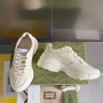 Gucci Rhyton Sneakers – White Leather, Gradient Logo, Chunky Sole, Original Box & Dust Bag - 图片 8