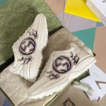 Gucci Rhyton Sneakers – White Leather, Gradient Logo, Chunky Sole, Original Box & Dust Bag - 图片 5