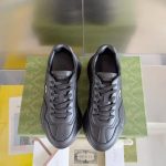 Gucci Rhyton Sneakers – Black Leather, Iconic Interlocking GG Logo, Chunky Sole, Original Box & Dust Bag - 图片 3