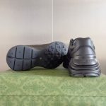 Gucci Rhyton Sneakers – Black Leather, Iconic Interlocking GG Logo, Chunky Sole, Original Box & Dust Bag - 图片 9