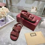 Gucci Red Crystal-Embellished Sandals – Double Strap, Chunky Heel, Iconic Horsebit Buckle, Original Box & Dust Bag - 图片 5