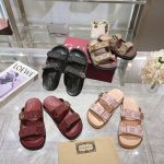 Gucci Double-Strap Sandals – Multiple Colors, GG Monogram & Crystal Embellishments, Original Box & Dust Bag - 图片 3