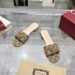 Gucci GG Logo Slides – Beige Monogram or Red Crystal, Double G Buckle, Original Box & Dust Bag (Choose One) - 图片 8