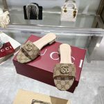 Gucci GG Logo Slides – Beige Monogram or Red Crystal, Double G Buckle, Original Box & Dust Bag (Choose One) - 图片 6