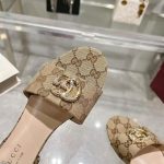 Gucci GG Logo Slides – Beige Monogram or Red Crystal, Double G Buckle, Original Box & Dust Bag (Choose One) - 图片 3