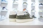 Gucci GG Logo Low-Top Sneakers – Olive Green Suede & Canvas, Iconic Interlocking G Patch, White Rubber Sole - 图片 4