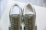 Gucci GG Logo Low-Top Sneakers – Olive Green Suede & Canvas, Iconic Interlocking G Patch, White Rubber Sole - 图片 2