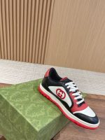 Gucci Tricolor Sneakers – Red, Black & White Leather, Retro Sporty Design, Signature Branding - 图片 7