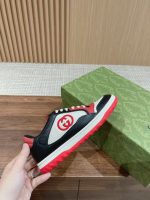 Gucci Tricolor Sneakers – Red, Black & White Leather, Retro Sporty Design, Signature Branding - 图片 6