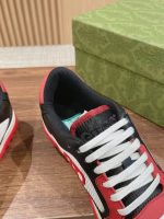 Gucci Tricolor Sneakers – Red, Black & White Leather, Retro Sporty Design, Signature Branding - 图片 5