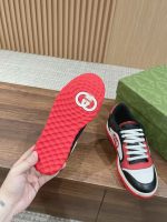 Gucci Tricolor Sneakers – Red, Black & White Leather, Retro Sporty Design, Signature Branding - 图片 4
