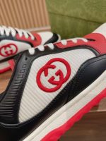 Gucci Tricolor Sneakers – Red, Black & White Leather, Retro Sporty Design, Signature Branding - 图片 3