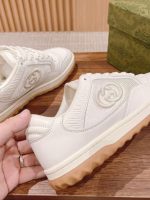 Gucci All-White Leather Sneakers – Clean Minimalist Design, Premium Craftsmanship, Signature Branding