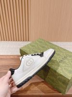 Gucci White & Black Leather Sneakers – Iconic GG Logo, Bold Contrast, Chunky Sole Design - 图片 5