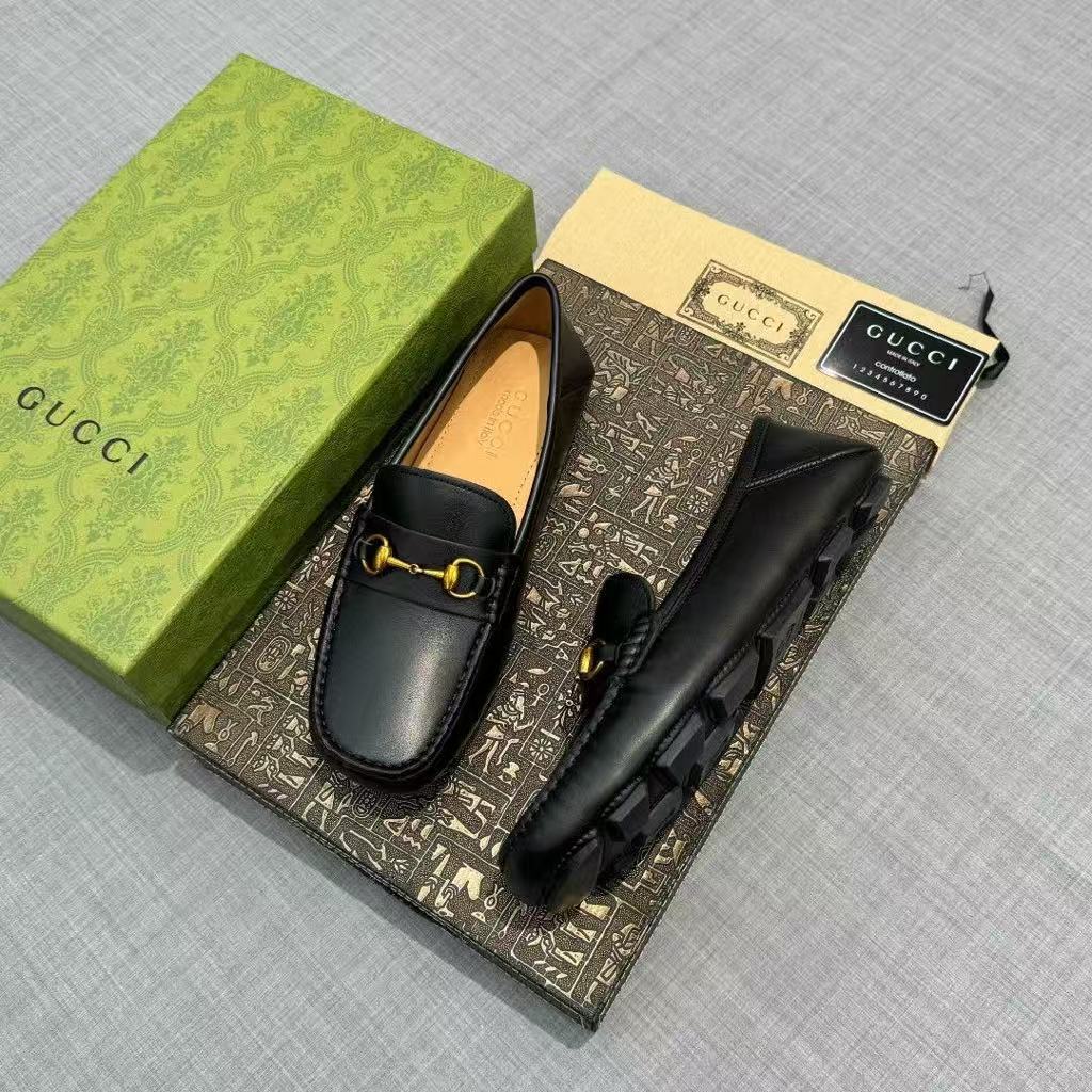 微信图片_20250926135305_6145_76 Gucci Black Leather Loafers – Iconic Horsebit Buckle, Square-Toe Design, Italian Craftsmanship - 图片 1
