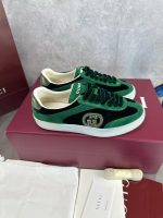 Gucci Green Velvet Sneakers – Black Leather Panel, Embroidered GG Logo, Premium Craftsmanship - 图片 9