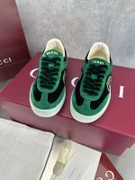 Gucci Green Velvet Sneakers – Black Leather Panel, Embroidered GG Logo, Premium Craftsmanship - 图片 7