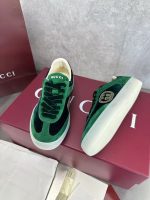 Gucci Green Velvet Sneakers – Black Leather Panel, Embroidered GG Logo, Premium Craftsmanship - 图片 4