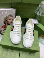 Gucci White Leather Sneakers – Red & Green Web Stripe, Golden Bee Embroidery, Iconic Design - 图片 7