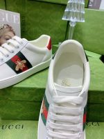Gucci White Leather Sneakers – Red & Green Web Stripe, Golden Bee Embroidery, Iconic Design - 图片 3